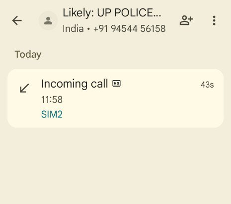 up100sp's tweet photo. @Uppolice @cyberpolice_up
कृपया संज्ञान लें। मोबाइल नंबर 94544456158 से मुझे कॉल करके OTP मांगा जा रहा है। मैंने OTP साझा नहीं किया है। यह संभावित साइबर फ्रॉड/संदिग्ध कॉल प्रतीत हो रही है।
कृपया उक्त नंबर की जांच कर आवश्यक कार्रवाई करने की कृपा करें।संबंधित स्क्रीनशॉट उपलब्ध है https://t.co/qdr4qX2tci