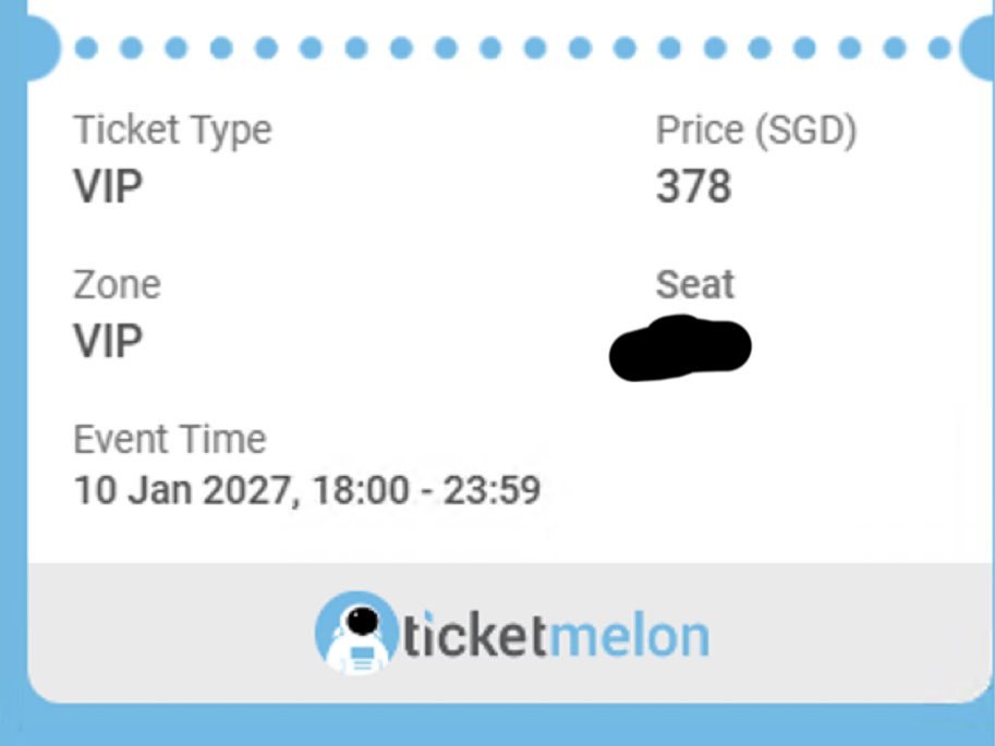 slaxaxes's tweet photo. wts ticket emi bonnie love session in singapore ♡

☆ svip - 1 pax
☆ vip - 1 pax
☆ under my name

💌 please dm if interested !

#EmiBonnieLoveSessionSG https://t.co/zF7d5Hcapr