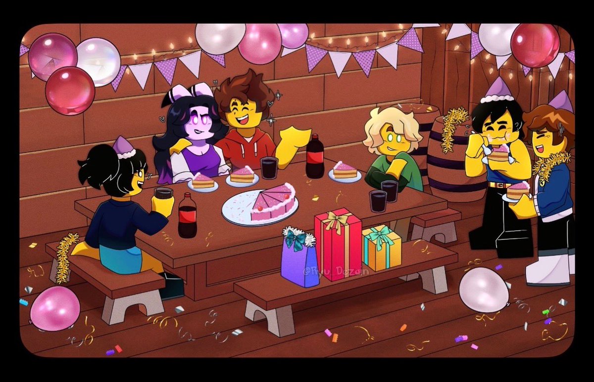 TacoBellKc's tweet photo. It’s my birthday! 
🎂 🥳
Artist - @ryu_dezain 
Do Not Steal! 
Lego owns Ninjago! 
TacoBellKc owns Kc Moonstone 
#ninjago #ninjagodragonsrising #ninjagmastersofspinjitzu https://t.co/bY0hIocisP