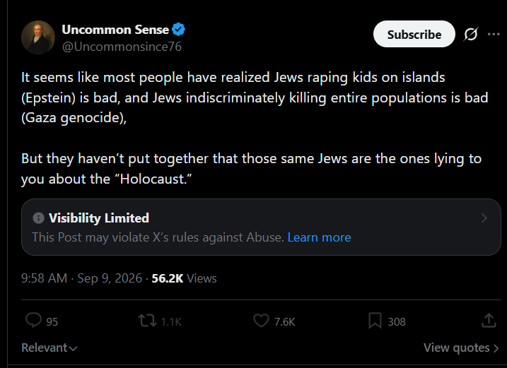 POLLEN8TV's tweet photo. they blocked people from interacting with this post entirely because they have to keep lying to you about the holocaust being real https://t.co/YebftJ9Gl6
