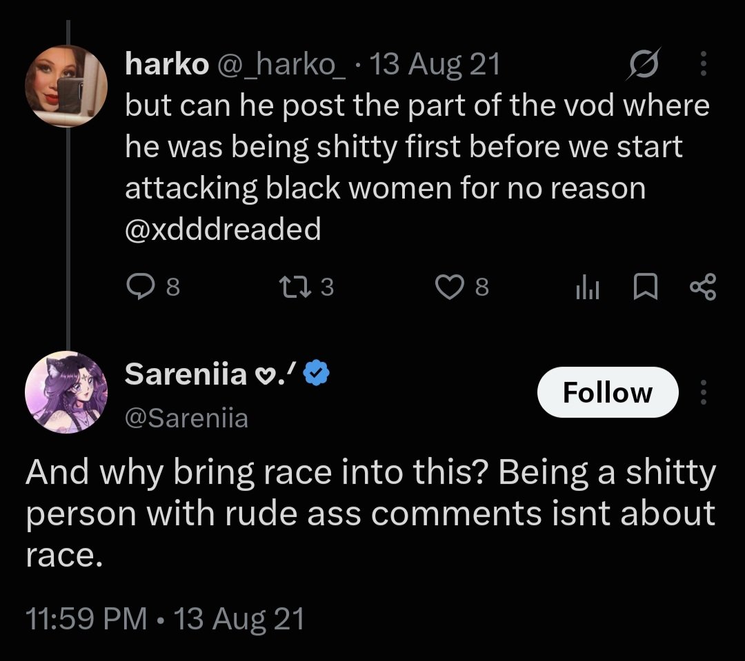 SpoopyDesu's tweet photo. @Sareniia @mantoadagaacerv And many more. Like I said, you go out your way to comment on racial matters. Its never constructive or from a place of understanding. Its not just about the commission, if you're not understanding why theyre upset why not stfu and mind your business? https://t.co/kl2AFLcmV2