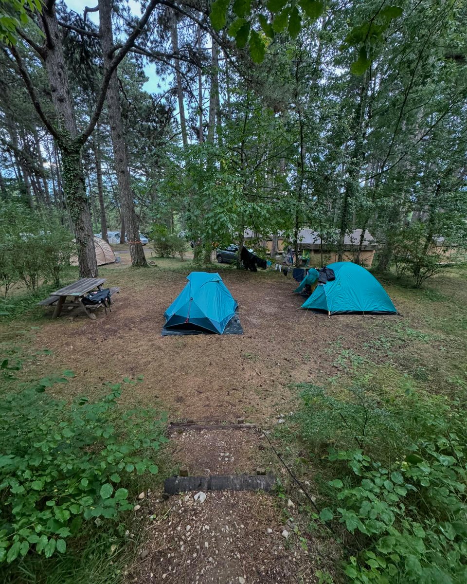 ContessaDuyy's tweet photo. RGA24, here we go! Great first day despite getting soaked for an hour before reaching the campsite. We’re settled in. https://t.co/yfirHHoNG7