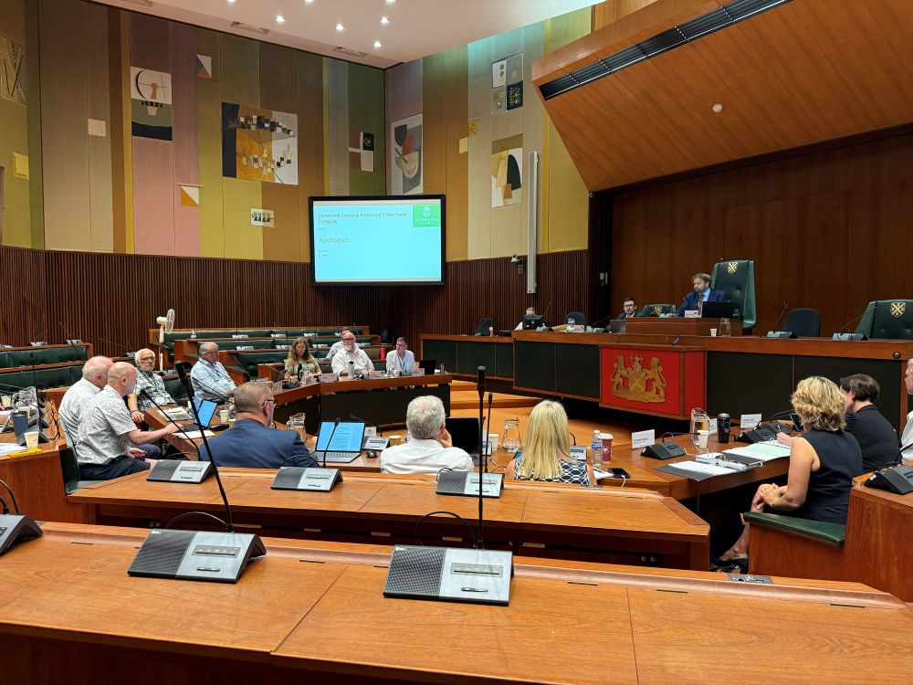 DC_PCC's tweet photo. The September meeting of the Devon and Cornwall Police and Crime Panel is taking place today in #Plymouth. 
📄Agenda and papers: https://t.co/79aAoFluoC
📺Watch live on YouTube from 10.30am: https://t.co/Jd9lYMbbas https://t.co/hh48Szi47V