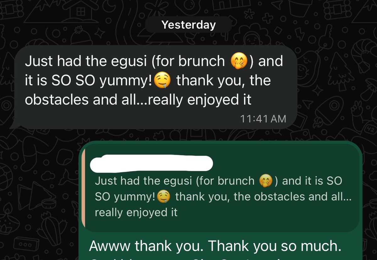 IdongesitUduehe's tweet photo. My brand made it to London again. 🥳
*(https://t.co/agSyRWTNEE) IG

I gave my client some extra fried goat meat and her son loved it 😍 https://t.co/5dozl49BxF