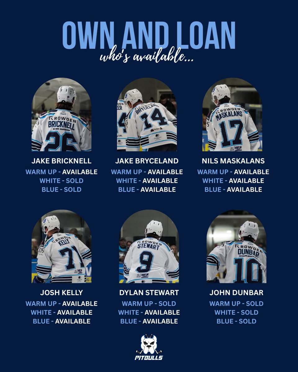 BristolPitbulls's tweet photo. Own and Loan Availability 👀

Interested in supporting one of your favourite players this season? Owning and loaning a 26/27 jersey could be the option for you! 🫡 https://t.co/bjrzkyFEjU