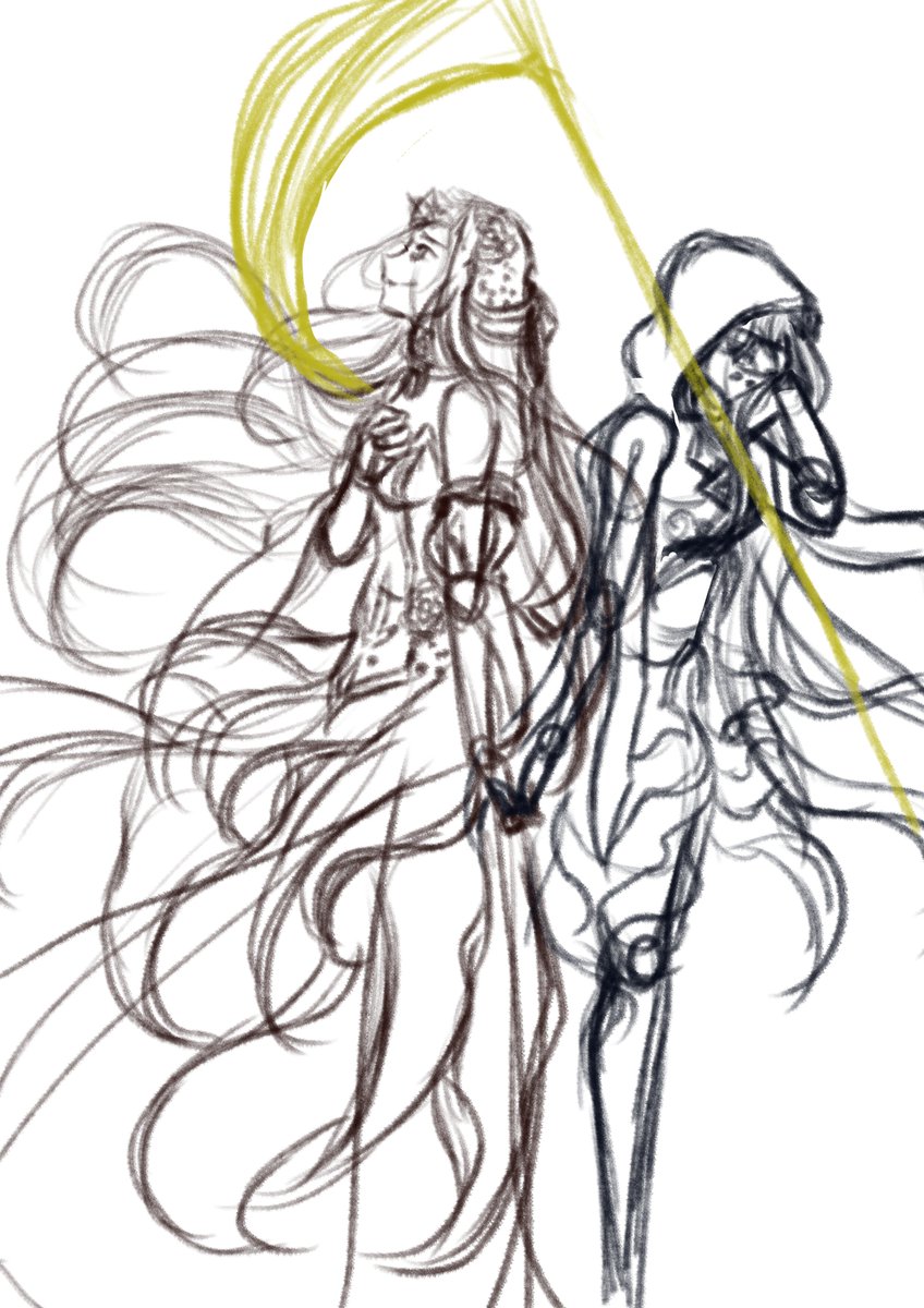 xVampirath's tweet photo. A very old sketch I did—I’m sure the final version would have been magnificent; it depicts Helena in her storyteller persona. Even though the story suggested by the illustration seems sad, I’m convinced it would have made for a beautiful image. #oc #digitalart #sketch #vampirath https://t.co/onf1esu9o0