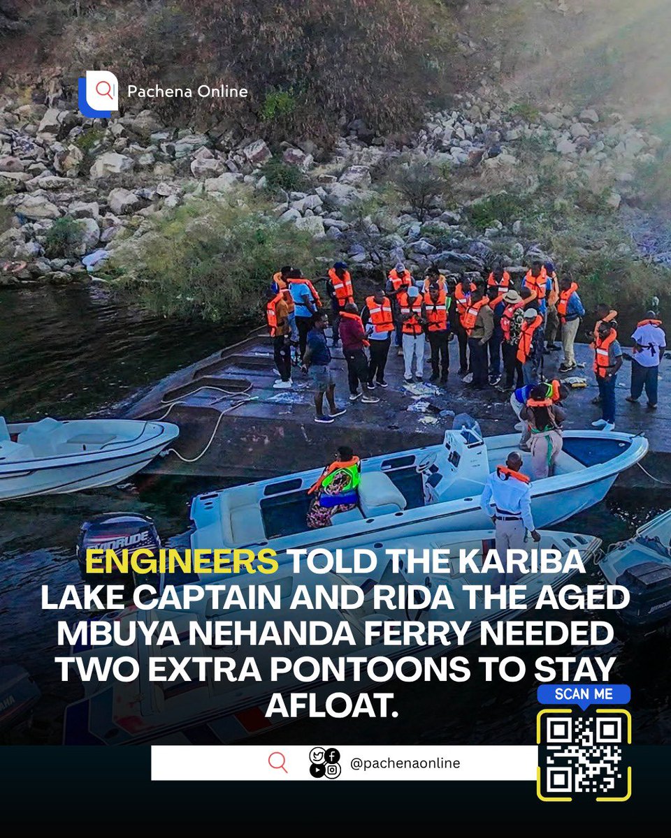 pachenanews's tweet photo. A month ago, the #MbuyaNehanda Ferry capsized in Lake Kariba. We went to the site to investigate whether the ferry was fit to be carrying passengers 

#karibaferry
#mbuyanehanda https://t.co/LW70FFNXQf