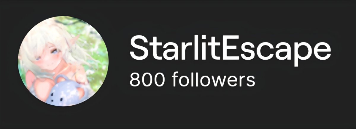 Starlit_Escape's tweet photo. So... uhh... I wasn't expecting to see this tonight. Genuinely from the bottom of my heart, thank you. Thank you to those who are new to my community &amp; thank you to those who've stuck around for so long. https://t.co/CHMBvOkTqv