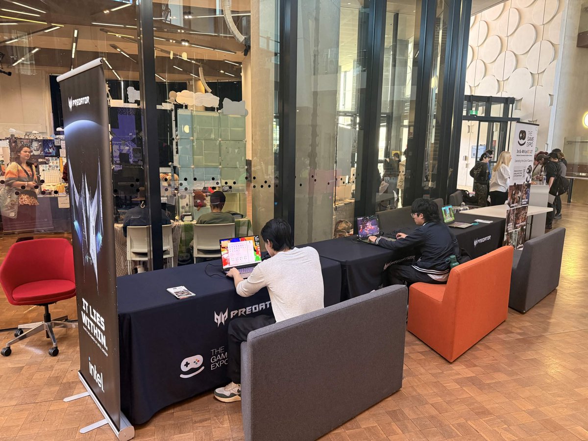 TheGameExpo's tweet photo. The TGX Pop-Up is now at SAEGX! 🤖 💙  

Come by, check it out and experience the high-performance gaming power of Predator laptops for yourself!  

We will be here all day, so swing by and say hi, so swing by and say hi! 

Powered by Powered by @AcerANZ &amp; @PredatorGaming https://t.co/AWsrT0jfFT