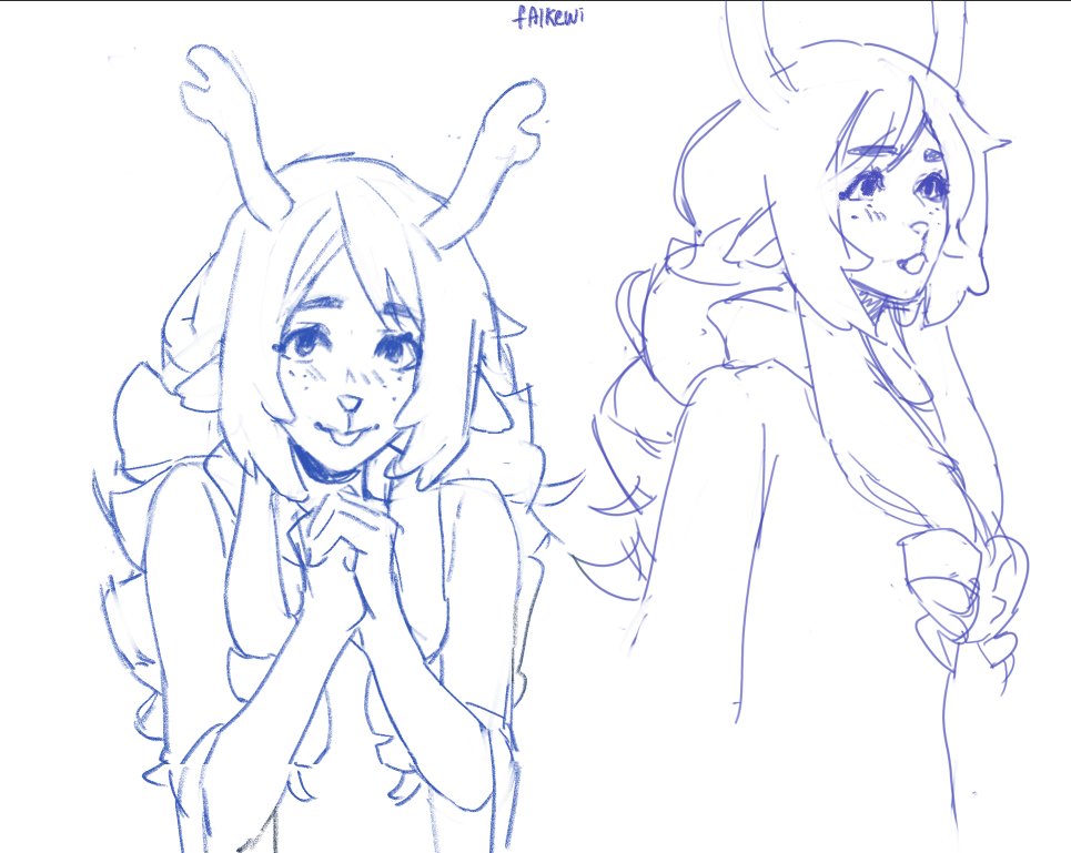 falkewi's tweet photo. i'm never consistent in how i draw noelle ... :,p #deltarune https://t.co/qPJbAiZh09