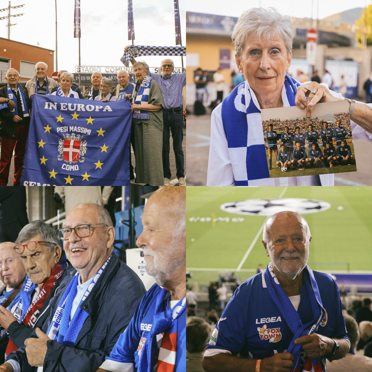 idextratime's tweet photo. 📸 Potret para fans senior Como yang menempati kursi VIP yang diberikan oleh para petinggi Como.

"Mereka telah menemani Como melewati setiap divisi, setiap musim, setiap momen dan tadi malam mereka kembali berada di sana, menyaksikan sebuah kompetisi yang dulunya mustahil untuk dibayangkan." 💙🤍🥹