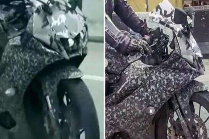 LeandraYanibell's tweet photo. Could this be the upcoming Yamaha YZF-R3? Yamaha is reportedly testing a next-gen R3 in India, featuring new R7-inspired styling, USD forks, and its familiar 321cc parallel-twin engine. It could rival the Ninja 300, Apache RR 310, and KTM RC 390. https://t.co/8nHMu8aYsc