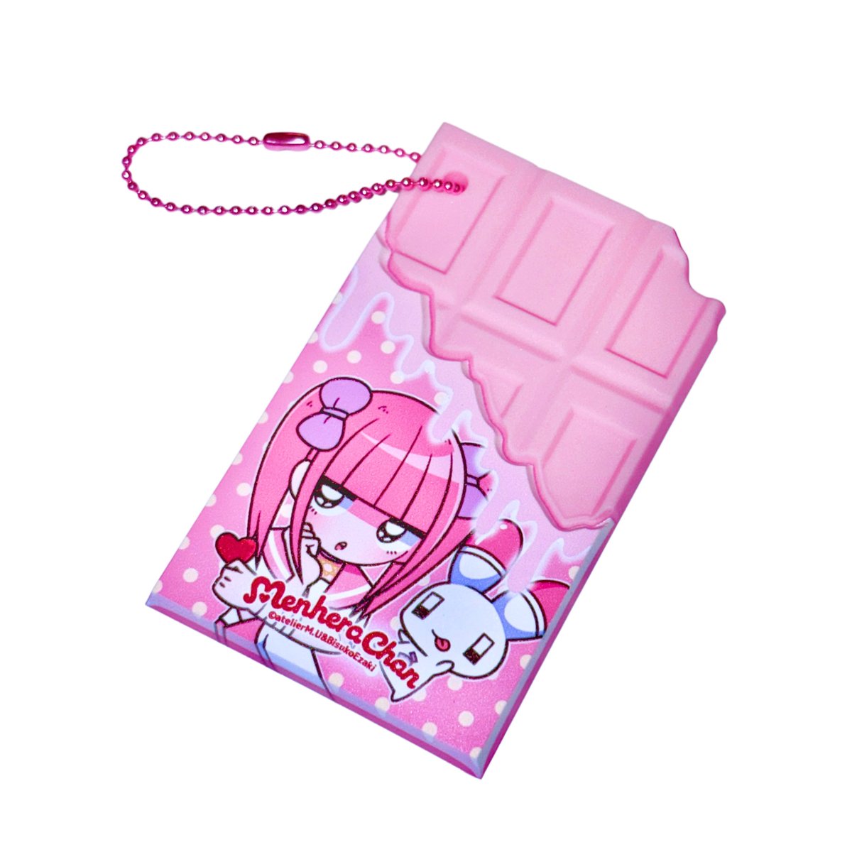 mnhr__chan's tweet photo. 💖🍫🍭新作グッズ発売🍭🍫💖

メンヘラチャンのストロベリーチョコレートキーホルダー

病みカワキャンディキーホルダー

新発売したよ〜。

食べちゃダメだからね？

🔽ご購入はコチラから
https://t.co/EB5eVWEZDy https://t.co/A7zFR32hq4