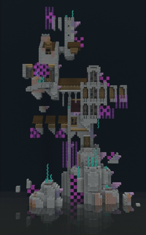 dormantal's tweet photo. An errored house. Build Battle entry. Theme is "The wrong house" 
#Minecraft #Minecraftbuilds #minecraft建築コミュ https://t.co/xuegq3k8gO