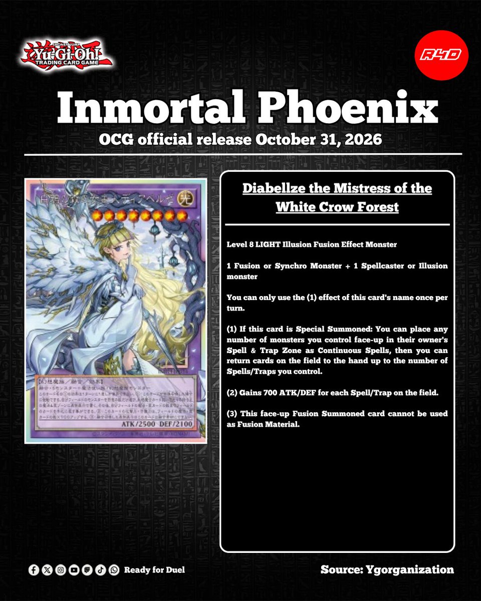 Readyforduel's tweet photo. Diabellze is Waiting Deep in the “White Crow” Forest!
#YuGiOh #OCG #遊戯王 #Readyforduel https://t.co/h1auyGszmA