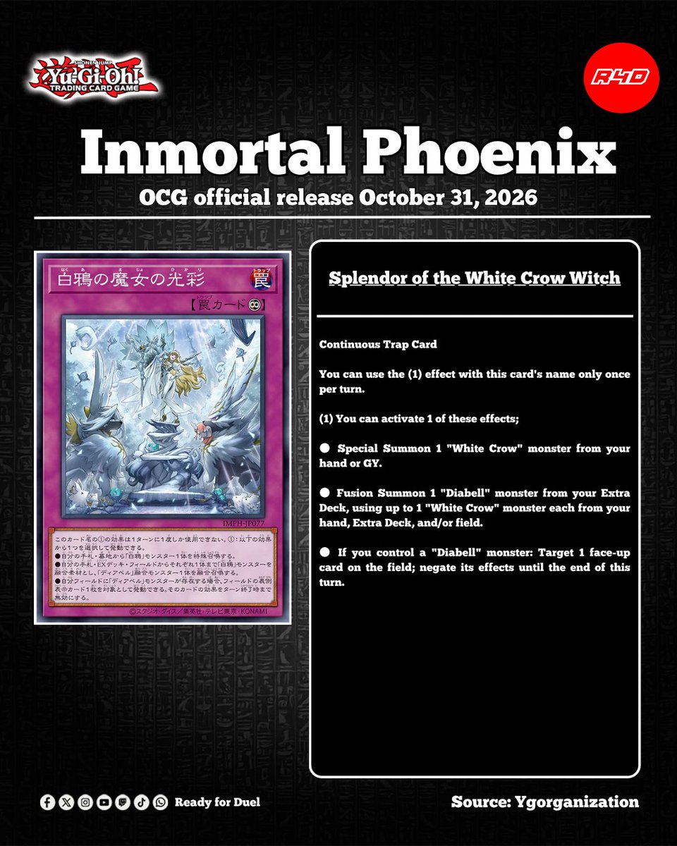 Readyforduel's tweet photo. Diabellze is Waiting Deep in the “White Crow” Forest!
#YuGiOh #OCG #遊戯王 #Readyforduel https://t.co/j2OsaDlTDm