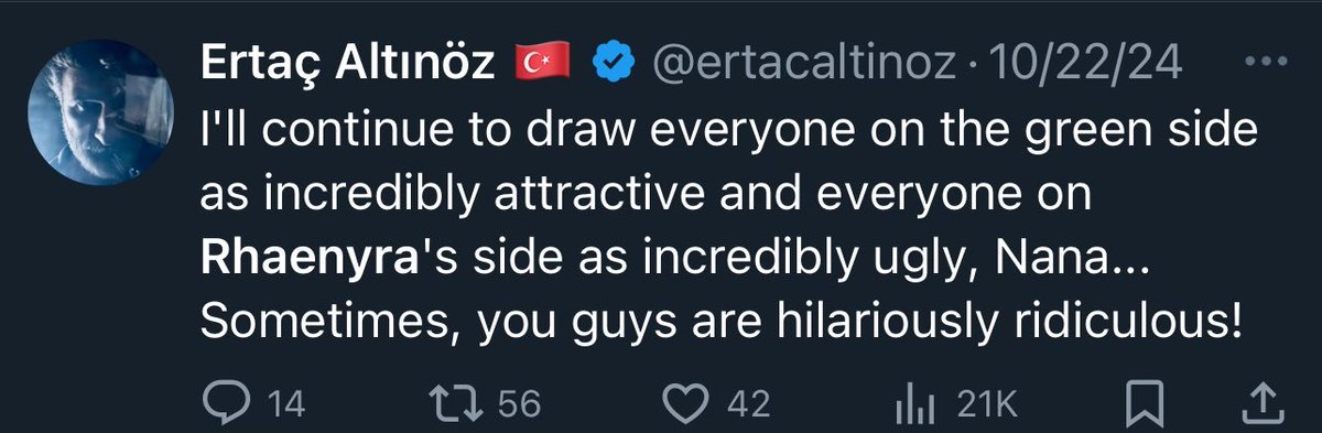 buff_err's tweet photo. @effleuragese It's more about how he deliberately depicted her in grotesque and dehumanizing way. Like going out of way to render Rhaenyra as a monstrous caricature instead of a dignified real person. And given he wants to drow her getting 'baebecue', it makes sense why he made this art. https://t.co/c1sVIzH8e4