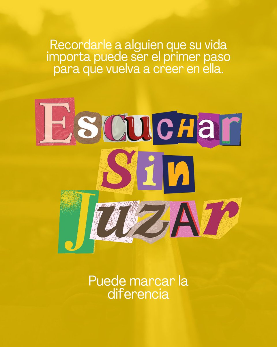 PueblaEventodo's tweet photo. 💛 SEPTIEMBRE AMARILLO | Hablar, escuchar y acompañar importa.
Una conversación, escuchar sin juzgar y acercarse a una red de apoyo pueden hacer la diferencia. 💛
#SeptiembreAmarillo #10DeSeptiembre #SaludMental #quedateporfavor #eventodo https://t.co/nCMzNLP4Y5