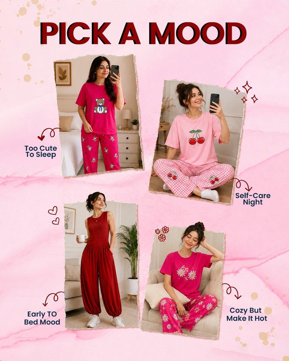 StormyMaultasch's tweet photo. Cute, cozy, playful, or effortlessly chic—there’s a nightwear mood for every kind of night. Which one are you picking? Shop your favorite look now! https://t.co/gzpfK4uuEj