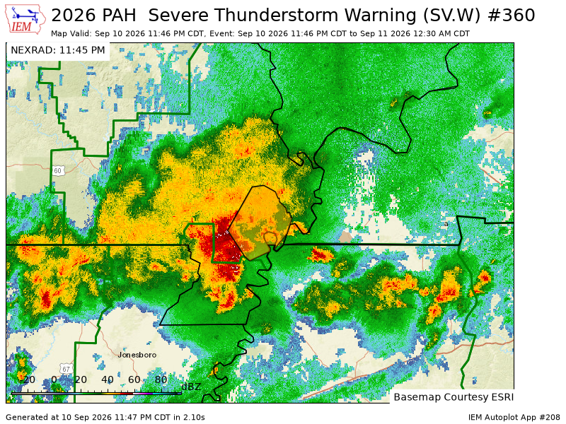 TriStateAlert's tweet photo. PAH issues Severe Thunderstorm Warning [wind: 60 MPH (RADAR INDICATED), hail: <1.00 IN (RADAR INDICATED)] for Fulton [KY] and New Madrid, Stoddard [MO] till 12:30 AM CDT https://t.co/MmCgkLGqFn https://t.co/ib1FbQsito