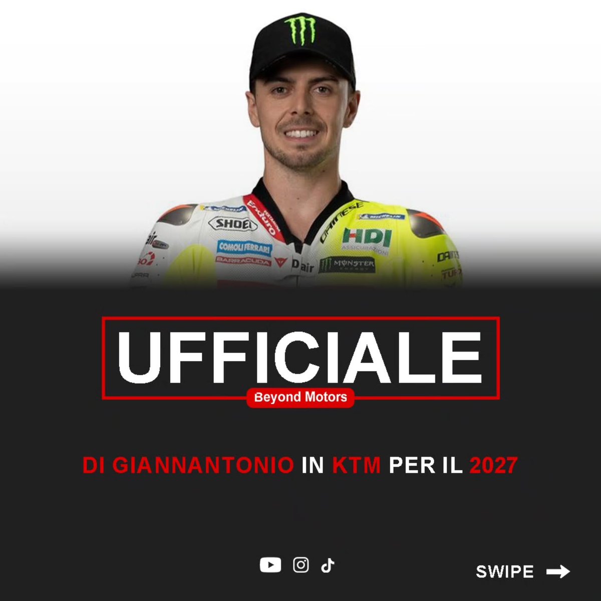 BevFallonhcid's tweet photo. With Di Giannantonio joining Alex Marquez, KTM has completed its rider lineup for 2027. https://t.co/Sg3iXWPKBl