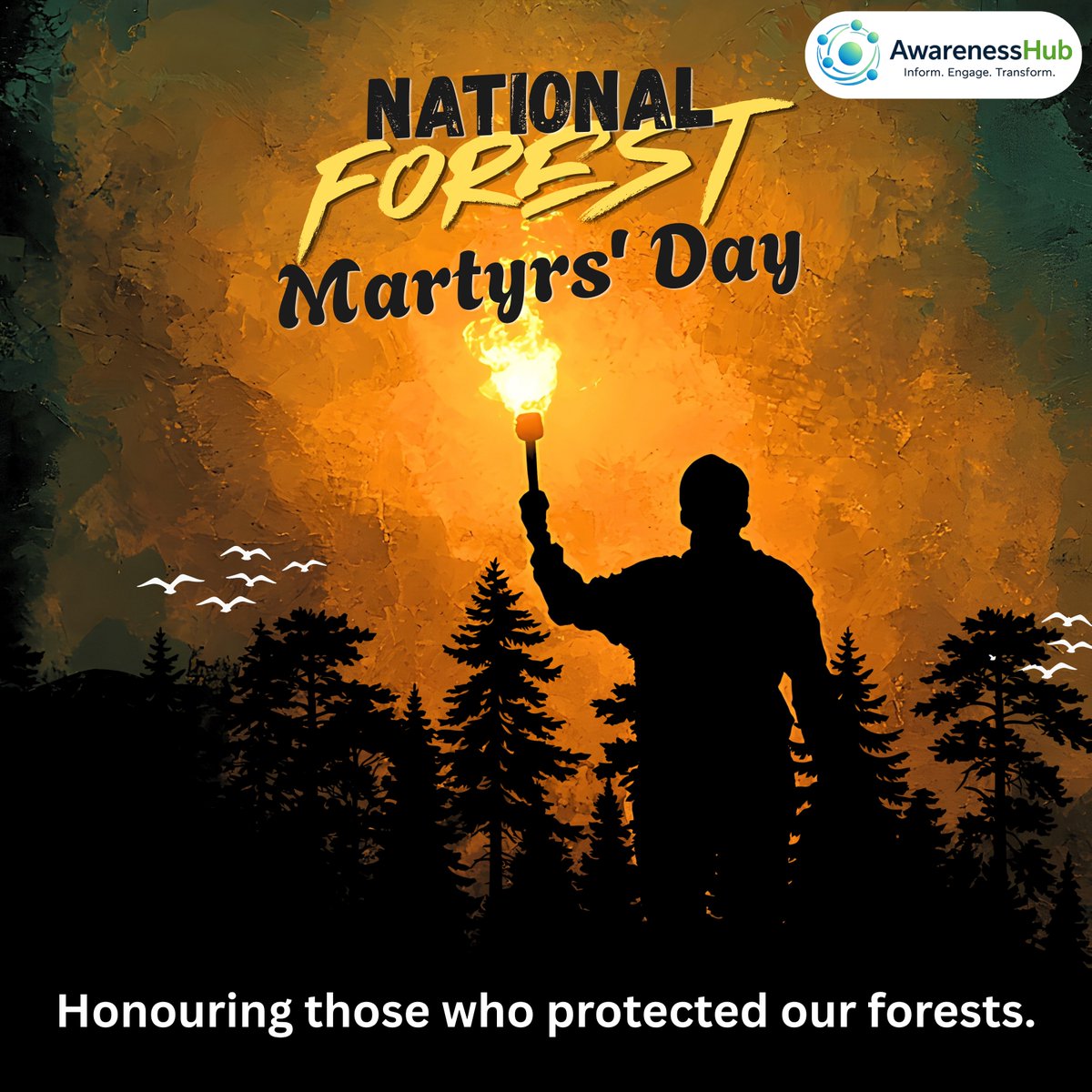 AwarenessHubMGF's tweet photo. On #NationalForestMartyrsDay , we honour the brave individuals who gave their lives defending our forests and wildlife. Their sacrifice reminds us that protecting nature is not just a responsibility—it is a commitment to the future.

#ForestConservation #ProtectOurForests https://t.co/WQgeyupGqn