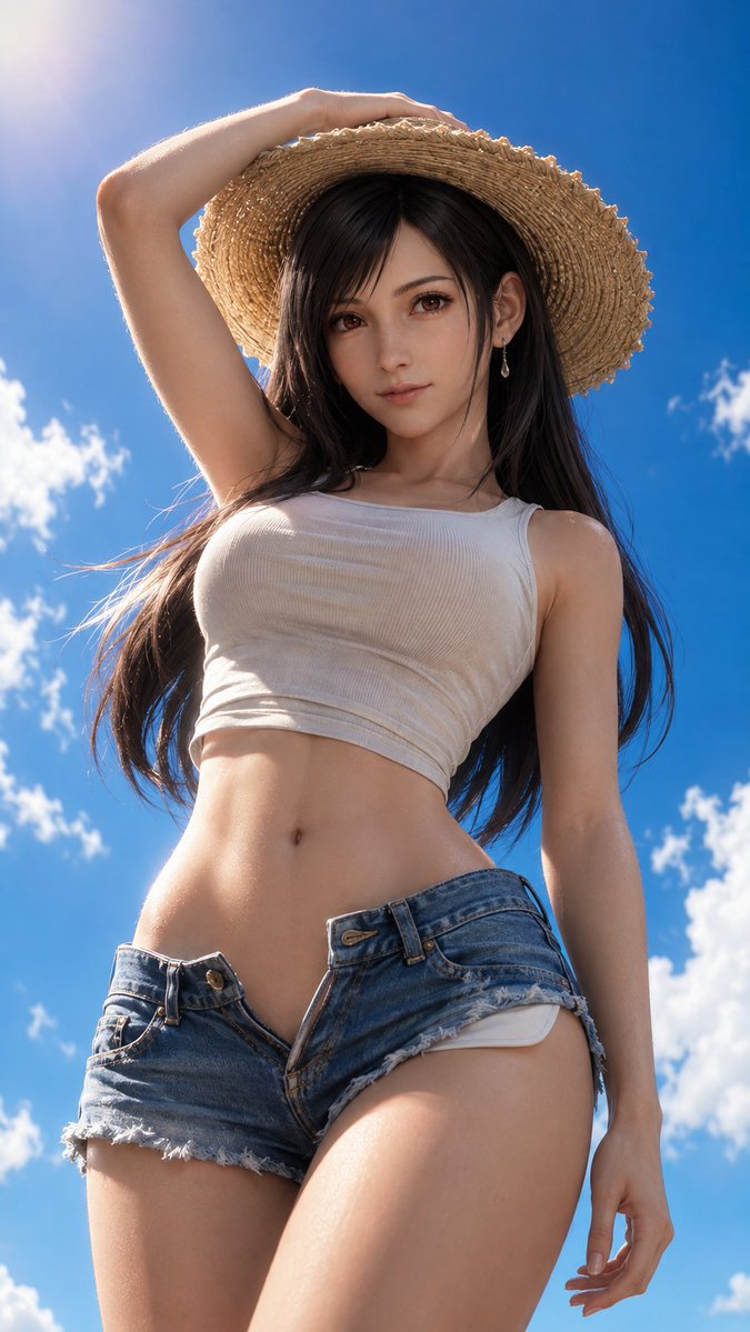 jackvigne19's tweet photo. Un ciel bleu à perte de vue, un peu de soleil et cette sensation que l’été ne devrait jamais finir. ☀️💙 Une journée faite pour profiter de chaque instant.

#TifaLockhart #Tifa #FinalFantasyVII #FF7 #SummerVibes https://t.co/EwarWye9iU