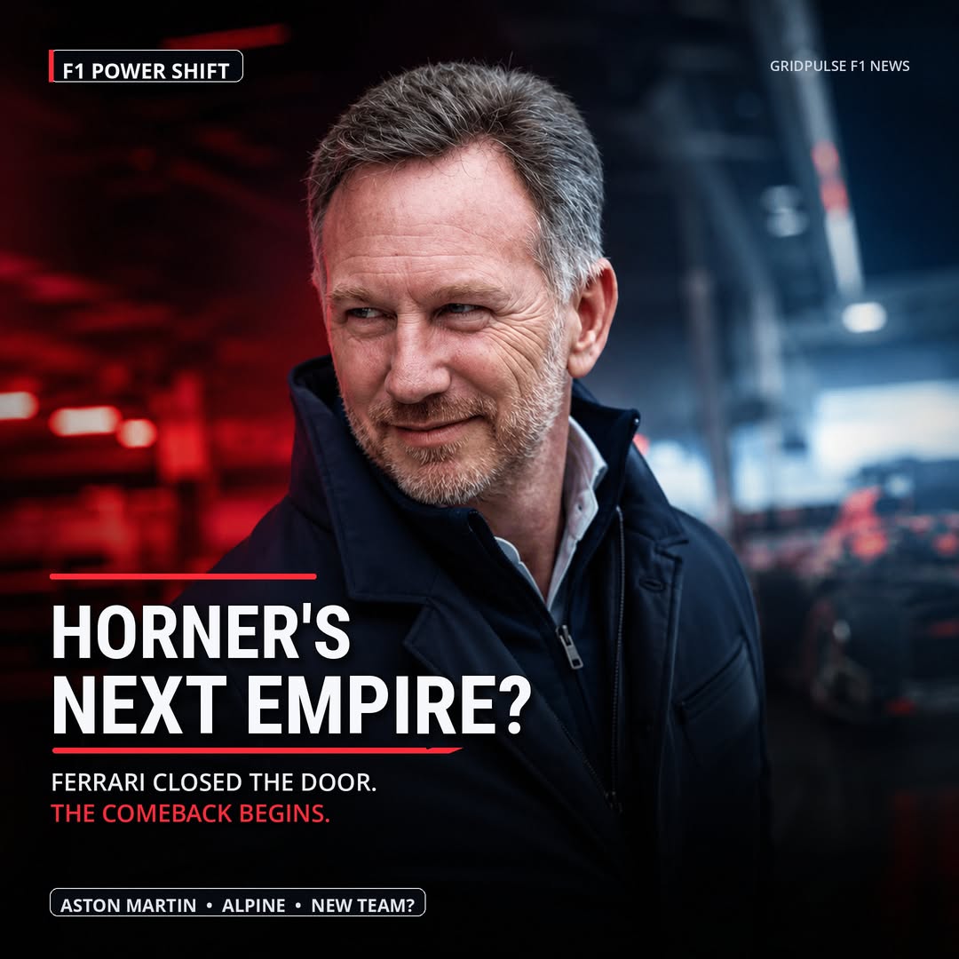 ImogeneTidne's tweet photo. Ferrari almost changed F1 history, but Christian Horner’s next empire may still be waiting. Aston Martin, Alpine, or a brand-new team? The comeback story starts here. https://t.co/iVSQk6mCbX