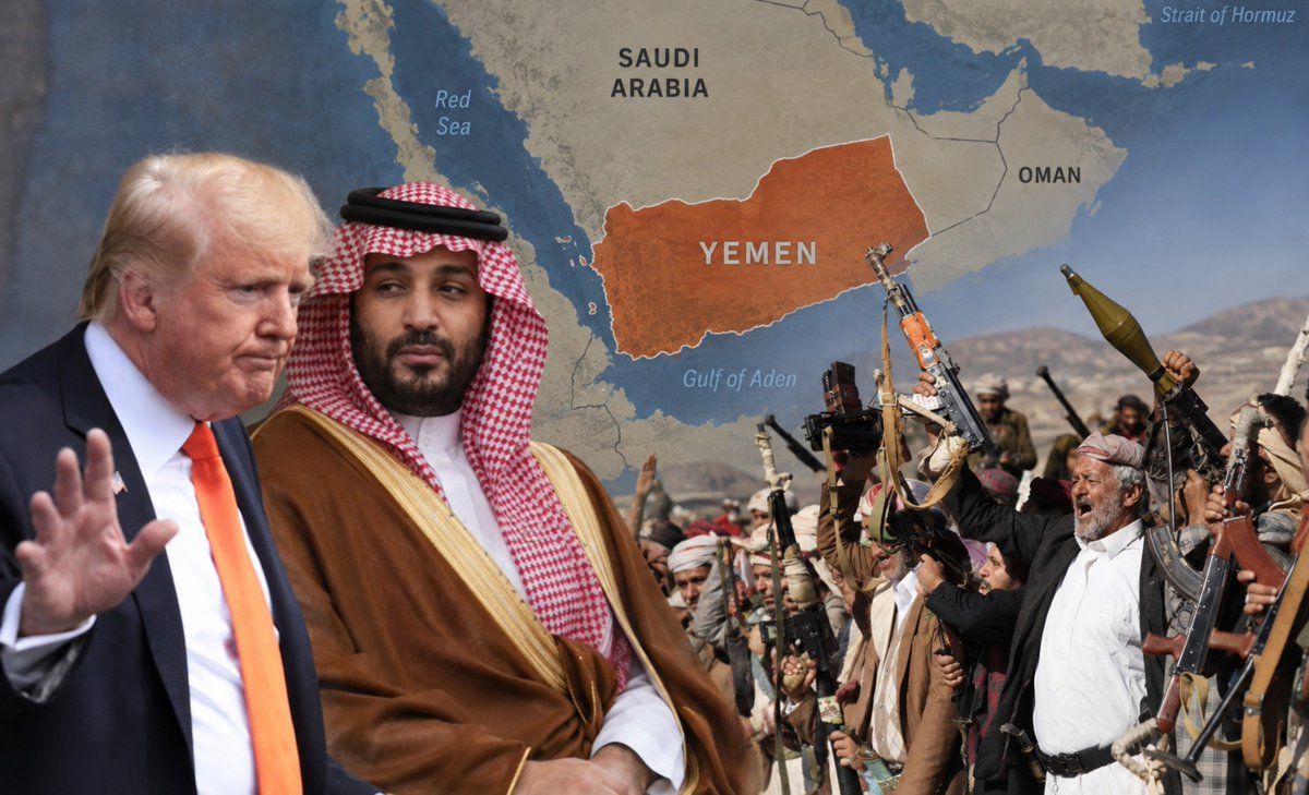 Currentreport1's tweet photo. Saudi prince Mohammed bin Salman called US President Trump twice yesterday and urged him to launch strikes against Yemen's Ansarullah, Axios reports

Trump rejected the request, and US officials say the administration does not plan to take direct military action against Ansarullah.

After the US-Iran war, Iran now controls the Strait of Hormuz, while Ansarullah is taking control of the Bab al-Mandeb Strait. Together, Iran and Ansarullah now have influence over two major shipping routes in the region.