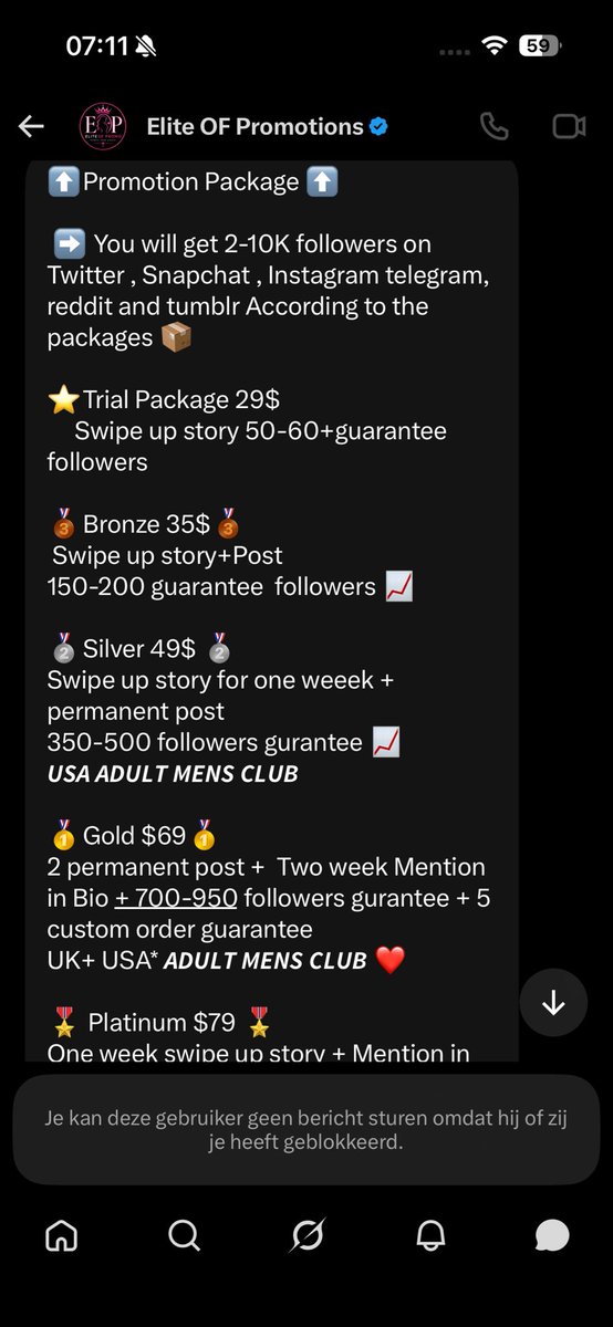 onlyfansknows's tweet photo. @elite_ofpromo 🤢🤢🤢 #scammer https://t.co/QvBdWxLF5i