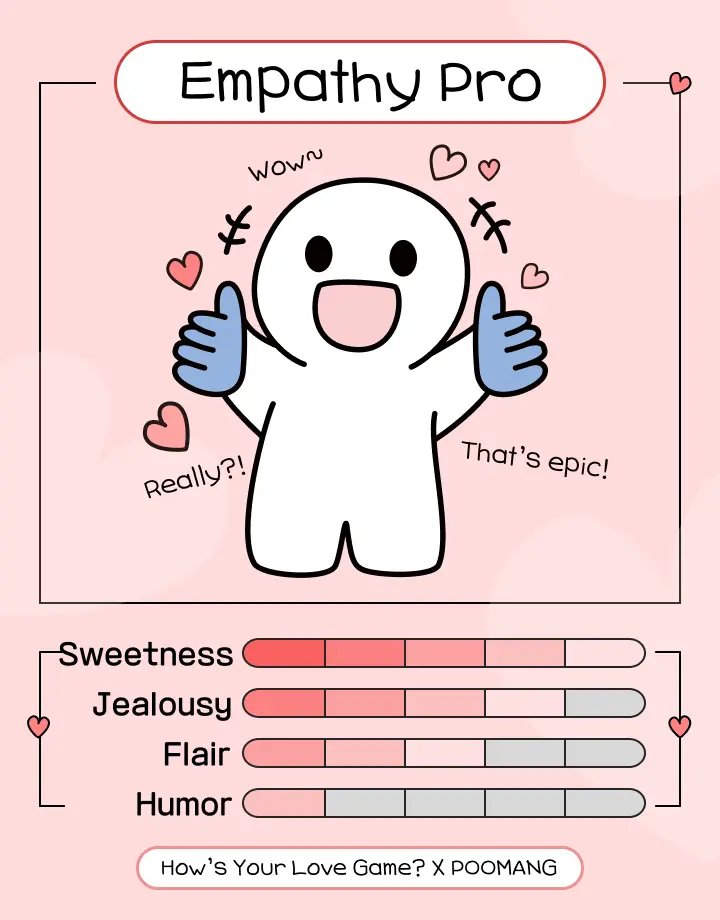 FondBlGaymes's tweet photo. [How’s Your Love Game?] tertampar

https://t.co/oCgaIhPmWi #LoveSalmon #personality #MBTI #test #poomang #EmpathyPro https://t.co/xkUqD6XXbg