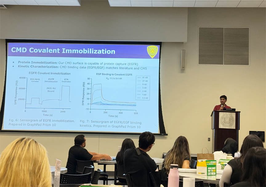 ChengLabUCR's tweet photo. The Cheng Lab is proud to announce that our summer students, George Tsai, Chloe La and Chris Espinoza, have completed their studies and presented their results with posters and oral presentations organized by UCR campus. https://t.co/wSNKHIdZMY