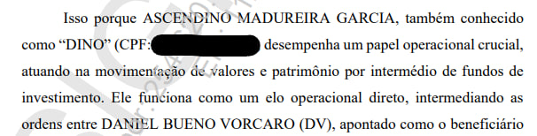 camarotedacpi's tweet photo. Já vou avisando que tem um documento falando de "Dino", mas não é o Flávio Dino. É Ascendino Madureira Garcia, um operador de Vorcaro.

Antes que comecem a gritar que é o Flávio Dino. E vão gritar. https://t.co/bn9znEw3v9