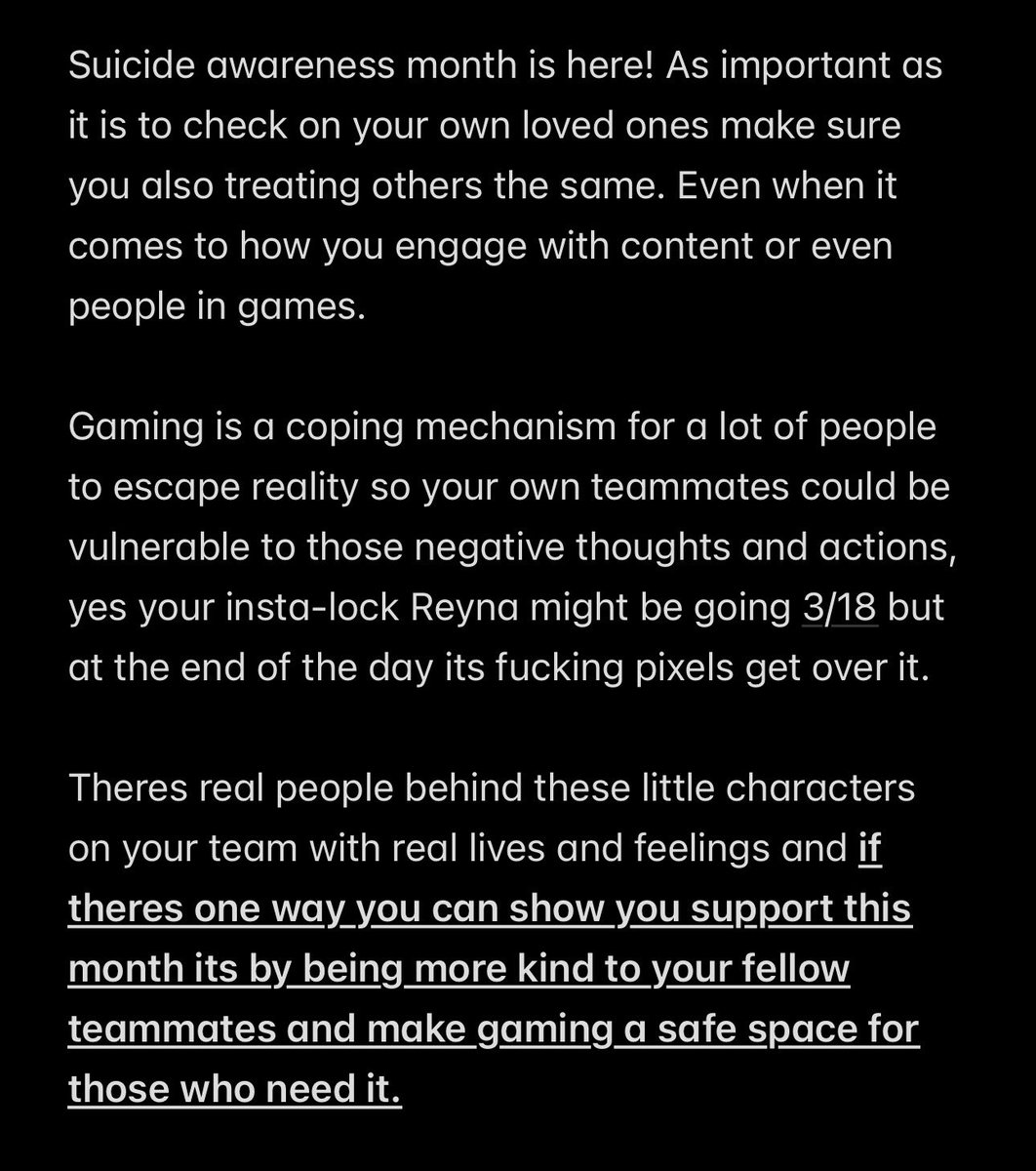 ghostimelo's tweet photo. Since @VALORANT hasn’t said it i will. Game company’s should be more vocal about these topics especially this time of the year. 

And any other creators out there repost or at least speak up it’s important 💗 https://t.co/OhG2KXi0Hr
