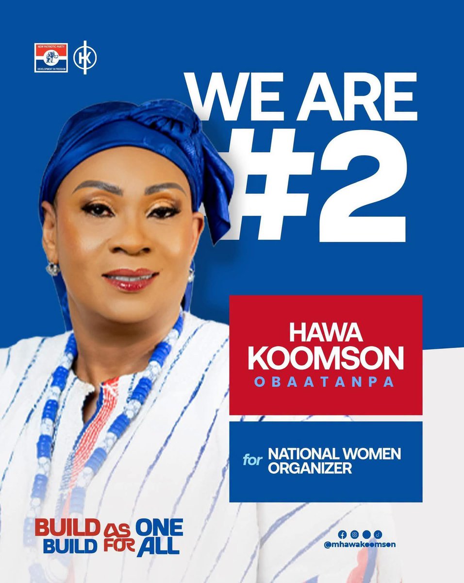_Fiifi_Sage's tweet photo. Hawa Koomson is the standard. We are Number 2 on the ballot! ❤️💙 https://t.co/47FU8pCqZz
