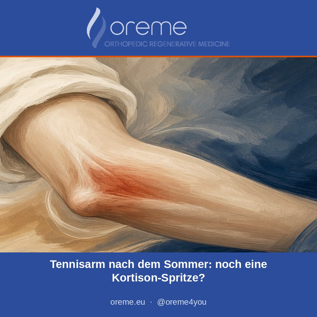 Oreme4You's tweet photo. Noch eine Kortison-Spritze – und weiter?

Tennisarm nach dem Sommer braucht oft mehr als Schmerzruhe.

Ich behandle mit hochkonzentrierter PRP und Plättchenlysat, immer unter Sicht: Ultraschall, Fluoroskopie oder beides.

Zweitmeinung: Teufen oder Zoom.
https://t.co/jbdKFtVXJe https://t.co/PEwj16Dk5W