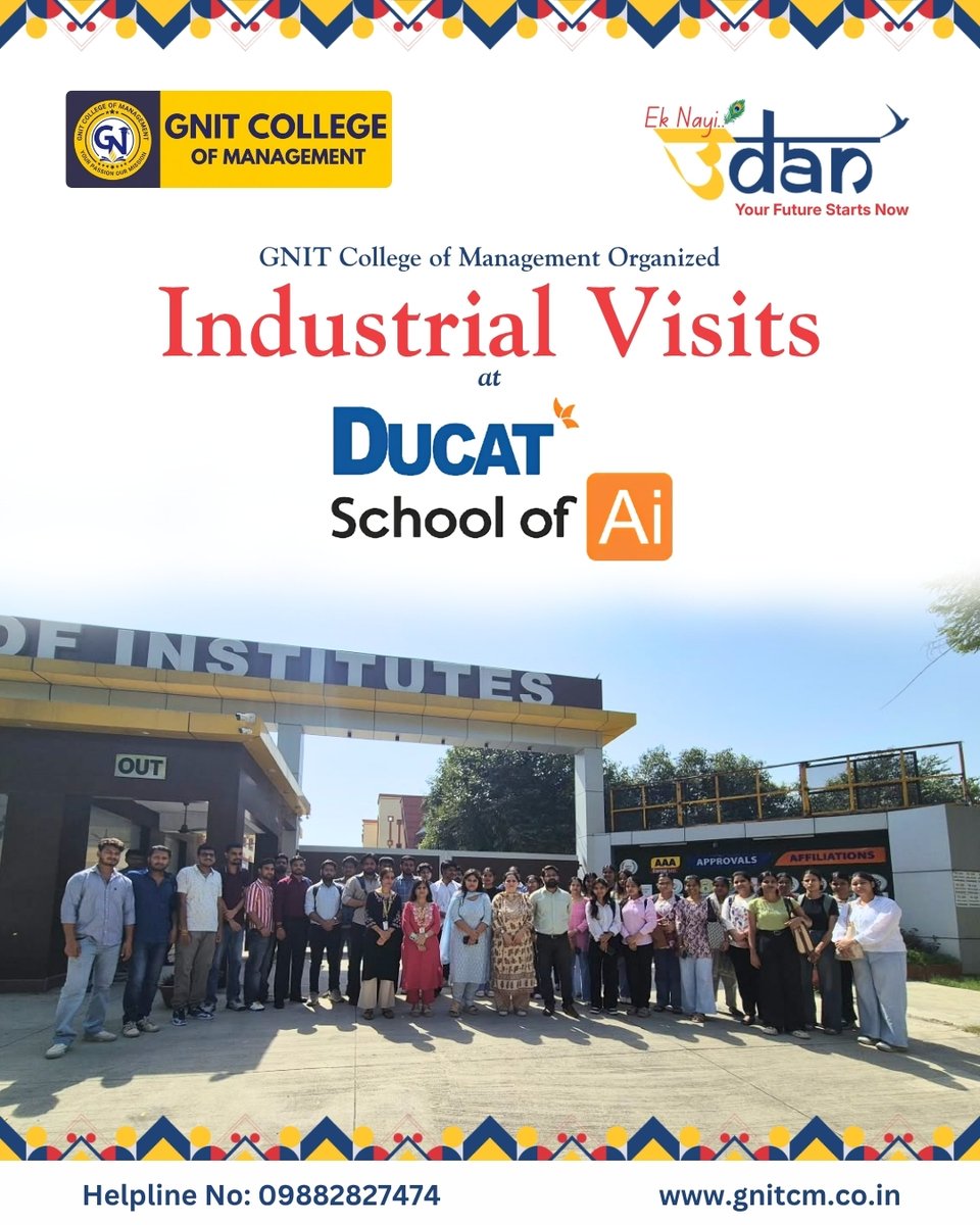 gnitcmofficials's tweet photo. Learning Beyond the Classroom,
A step closer to bridging academics with industry 

#IndustrialVisit #GNITCM #DucatSchoolOfAI #EkNayiUdaan https://t.co/w1pTfUIWGq