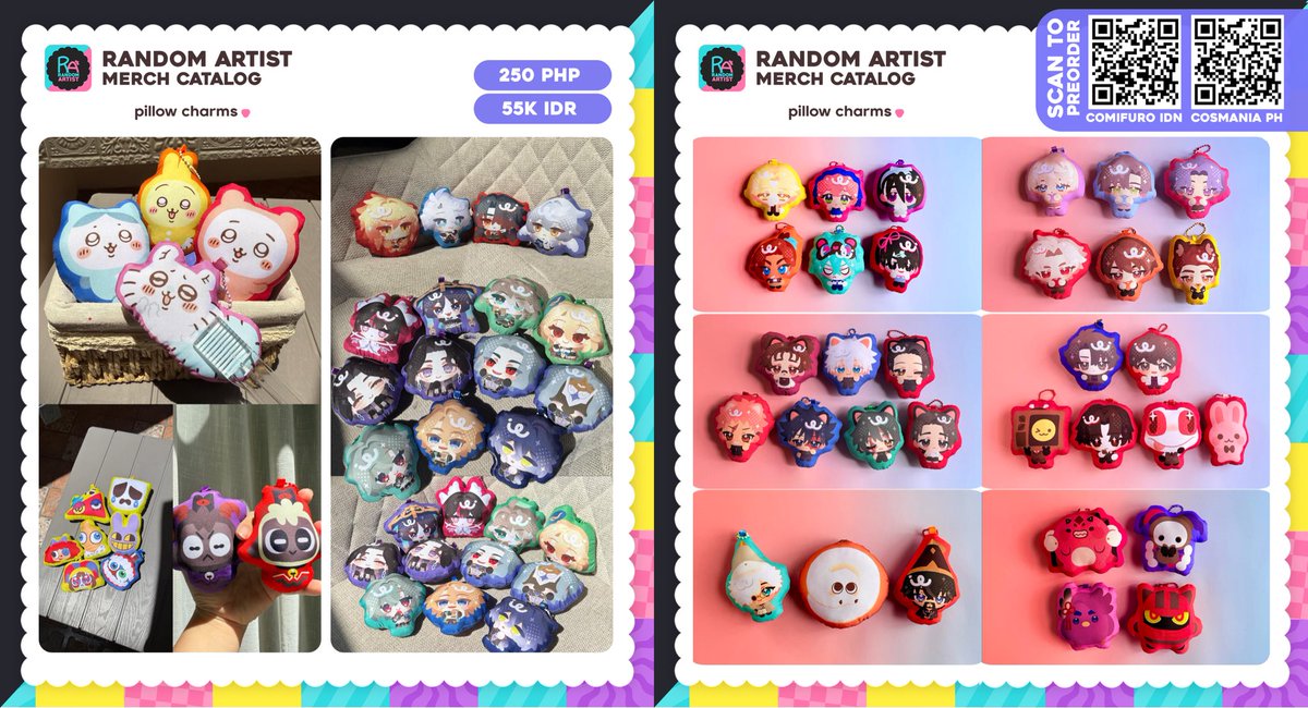 _RAAlliance's tweet photo. Hi 🌸
Random Artist @nae_sinclair and @nya0h are at #CosplayMania2026
Here’s our merch catalog for preorder for Cosplay Mania and #Comifuro23
Scan the QR 📱 to order
(1/5) https://t.co/A4wUdZ4EZm