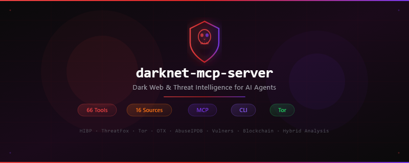 TheTechDiggest's tweet photo. [OpenSource - Threat Intelligence & Agentic Security]

Gathering deep threat intelligence usually means manually jumping across 16 different browser tabs, correlating breach data, and parsing exploit databases by hand. 🛑

darknet-mcp-server by badchars is an open-source Model Context Protocol (MCP) server that unifies the dark web and surface web into a single intelligence feed for your AI agents.

Here is how it gives your AI full-spectrum threat visibility on demand. 🧵👇

1/4