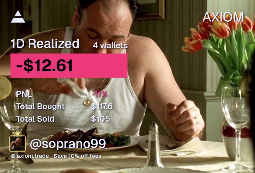 SopranoXBT's tweet photo. Fuck taxes on a coin wtf is 5% tax on buy and sell and bcoz of that I have -10% .

> another coin sold too early. 

[ patience ] https://t.co/LhYVHFaDZL
