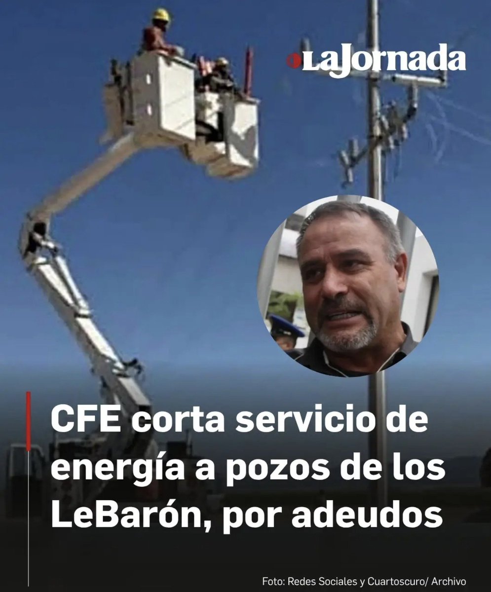 ZuritaCarpio's tweet photo. Comunidad LeBarón retiene camionetas y grúas de la CFE, y bloquea la carretera Sueco-Janos, tras cortes de energía en pozos agrícolas de Galeana, Chihuahua, por deudas de hasta 2 mdp y más de 10 años. https://t.co/mYdHlW7SrB