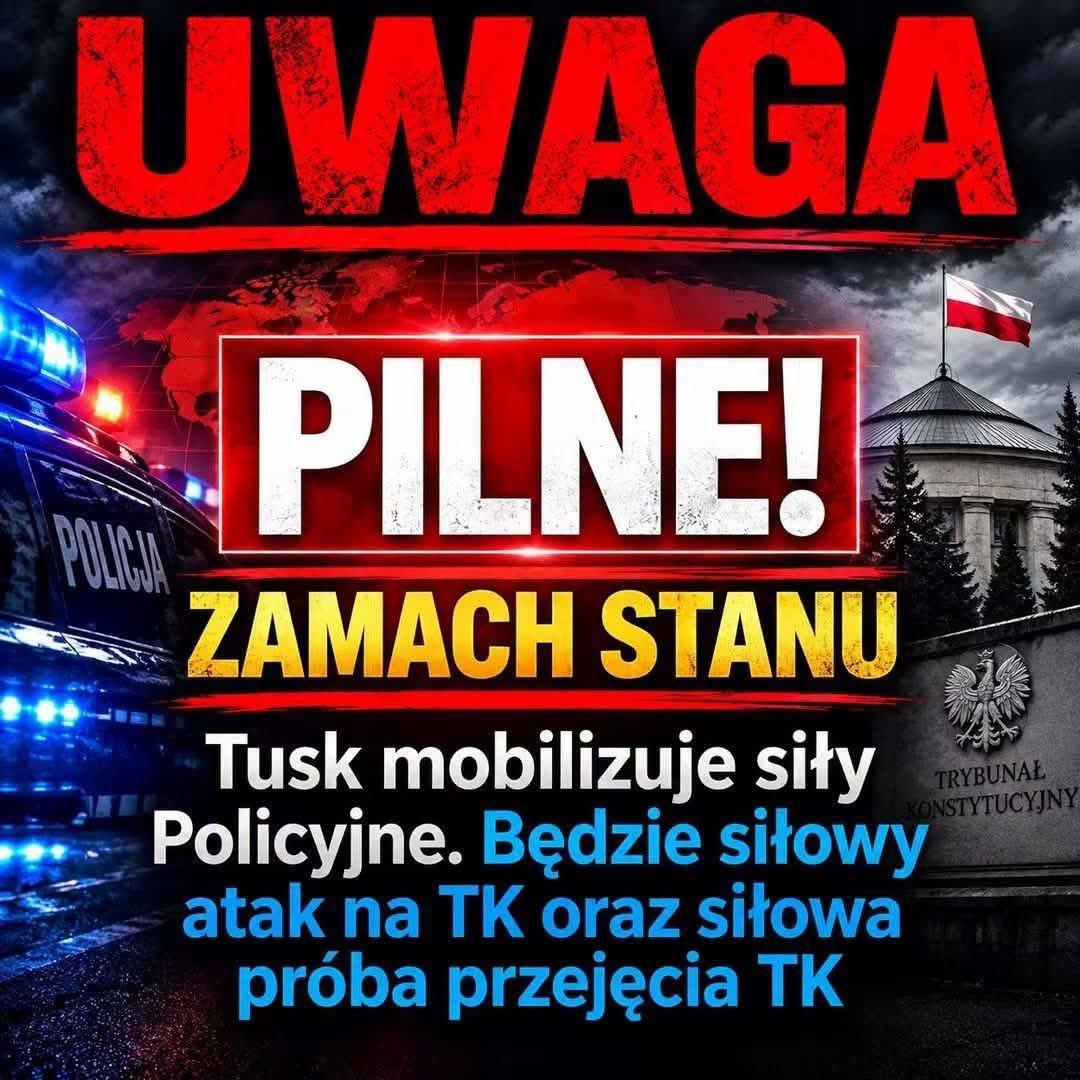 Szafarowicz2001's tweet photo. Apel do 🇵🇱 patriotów: czas na wielką MOBILIZACJĘ 💪 Nie możemy pozwolić na zamach stanu Tuska i Żurka! https://t.co/gTe3EDPOzY