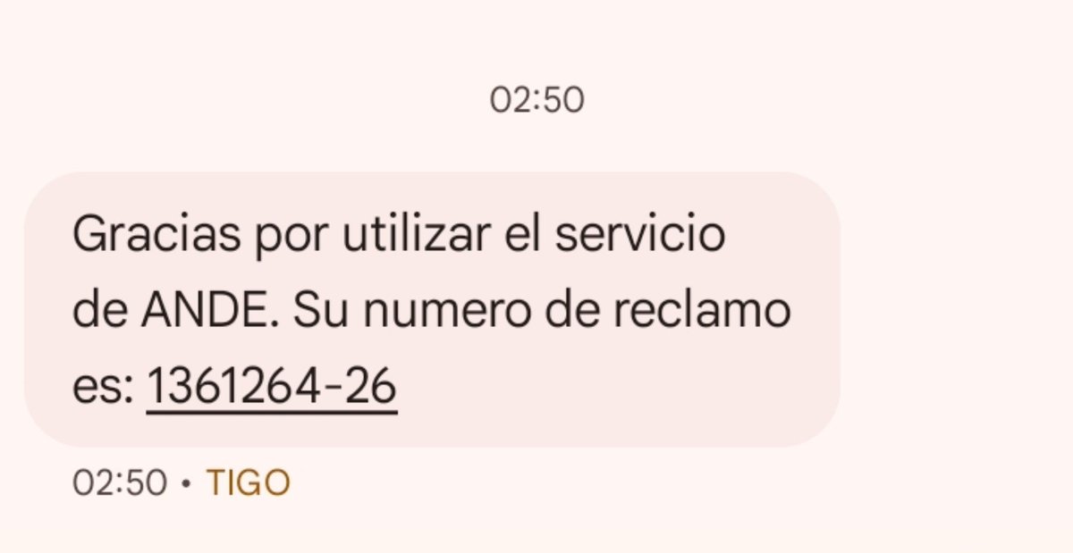 karlsle's tweet photo. @ANDEOficial Falta de energía eléctrica, zona Ñemby porfavor https://t.co/QqItcYQLn5