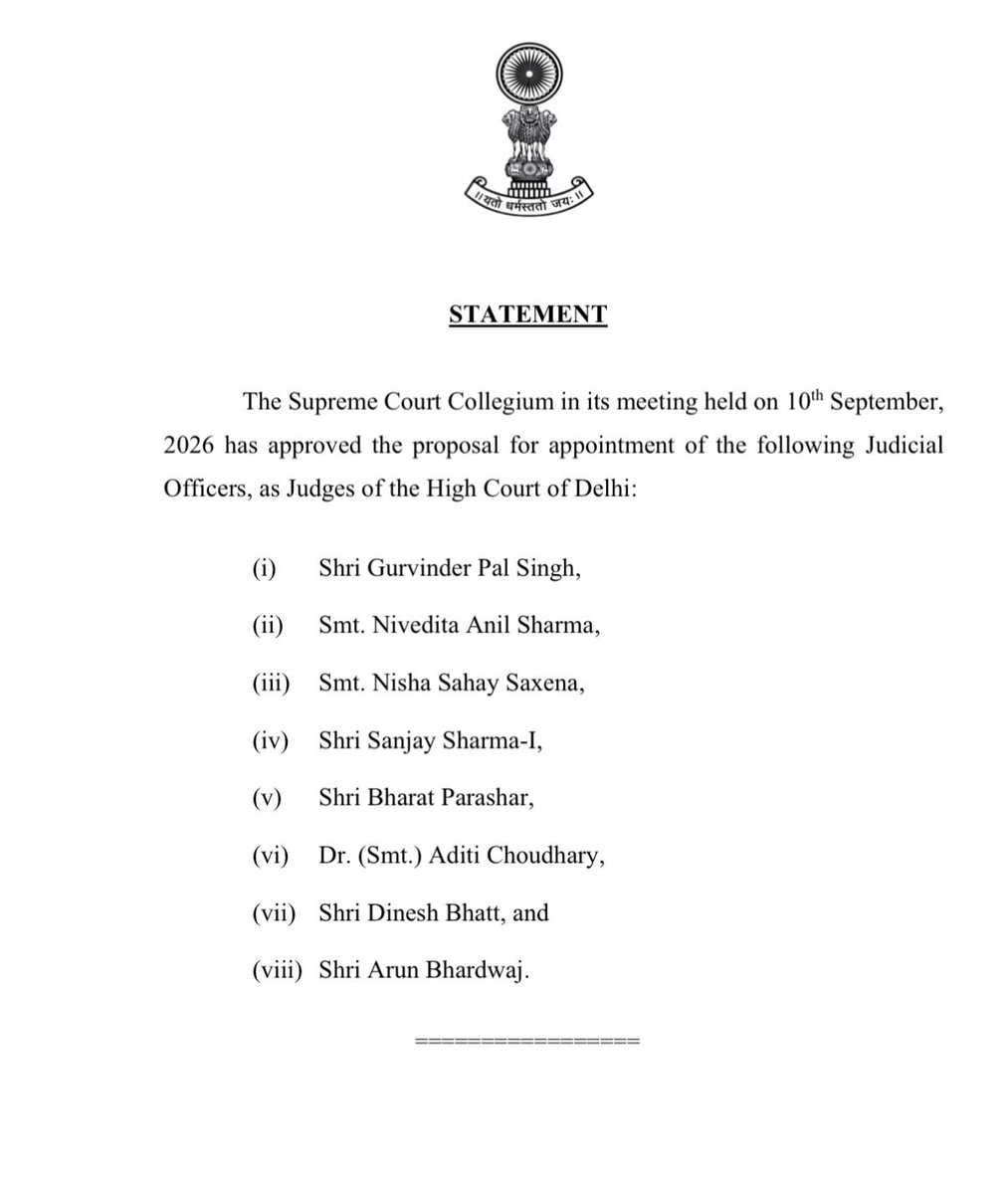 ambedkariteIND's tweet photo. SC, ST and OBC communities should not expect justice from the collegium system when the institution itself lacks meaningful social diversity and representation.

Collegium proposes elevation of 8 judicial officers as Delhi High Court Judges.

Kunal Kamra is absolutely right when he says " The Indian Supreme Court is a Brahmin Baniya Arbitration Center" 🔥🔥