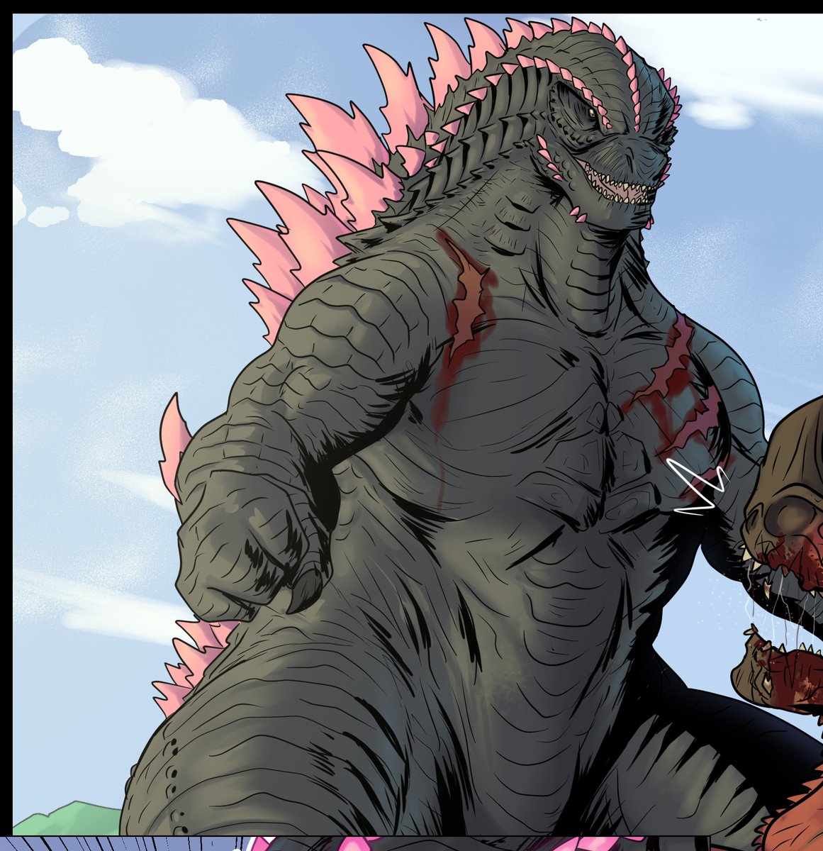 PXLR29's tweet photo. Me gusta dibujar al MV Goji todo fuertote y chichon para complacer ligeramente a esa parte del fandom que es "Monster fucker"

Aunque realmente es parte de mi estilo al darle un cuerpo más atletico a los personajes masculinos https://t.co/vAKZU5QLA9