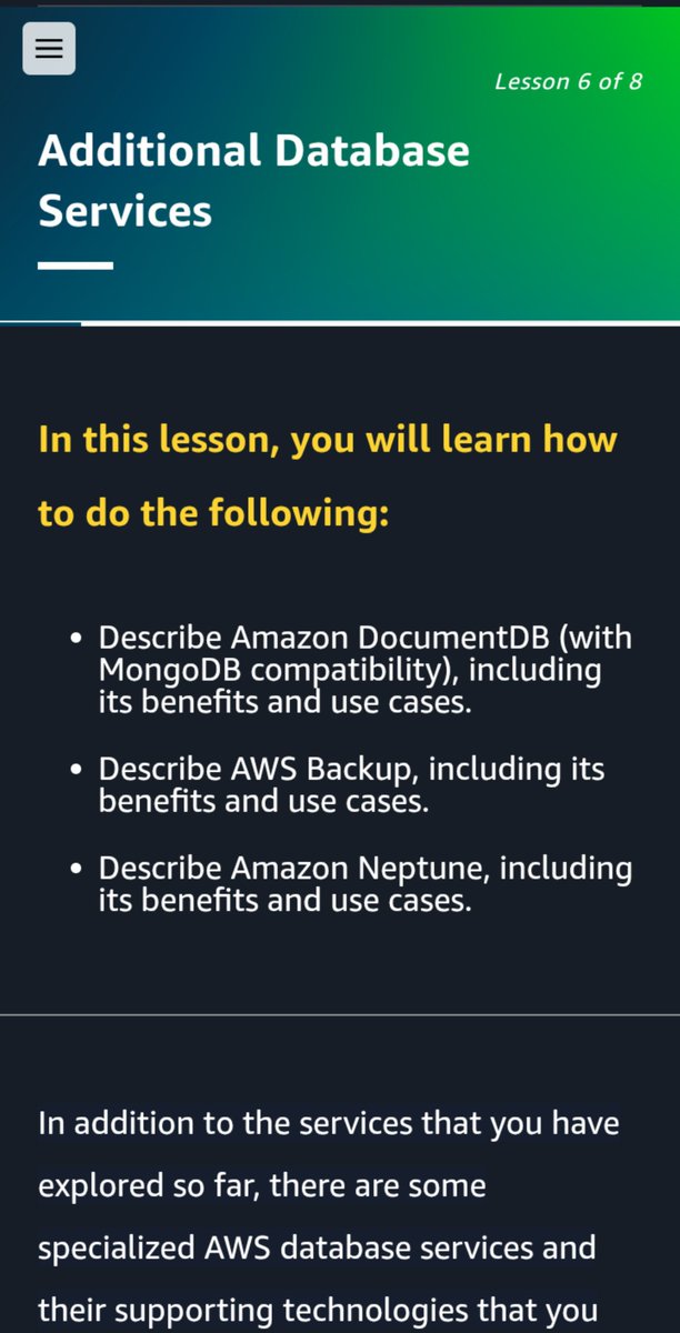 BasmadAbu's tweet photo. Day 14 — My AWS Learning Journey with AWS Builder Group KWASU ☁️🚀
Today’s database session was so interesting 😀. I can even say it’s the most interesting topic I’ve come across so far.
#AWS #AWSLearning #CloudComputing #AWSCommunity #DynamoDB #AmazonRDS #KWASU #100DaysOfCloud https://t.co/UUzQISENwP