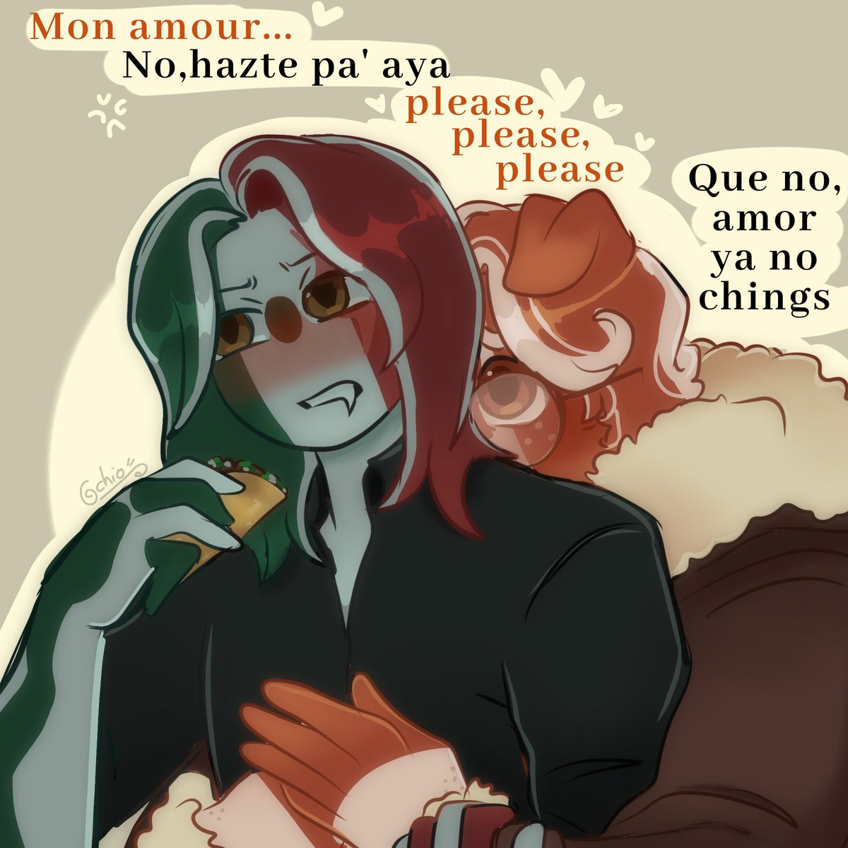 chio_ita's tweet photo. Come mucho 🌮🇨🇦🇲🇽
#countryhumans https://t.co/kFnjKpMJtm