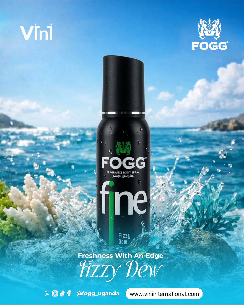 FOGG_UGANDA's tweet photo. Enjoy the freshness that comes with #FOGG Fine Fizzy Dew.
Available in leading supermarkets and stores across Uganda
#Fragrance #LookGoodSmellGood https://t.co/3jyOMcXghg