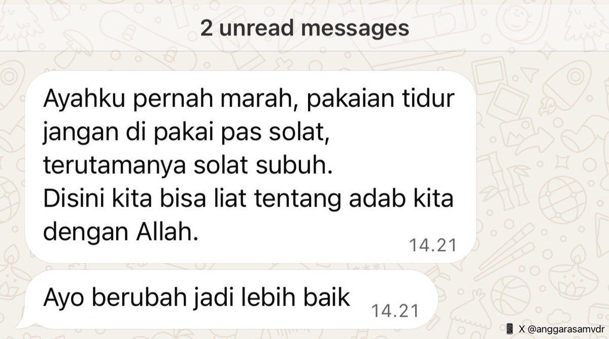 anggarasamvdr's tweet photo. seporsi ilmu tentang solat subuh pake baju tidur🙏 https://t.co/zWizpAblUZ