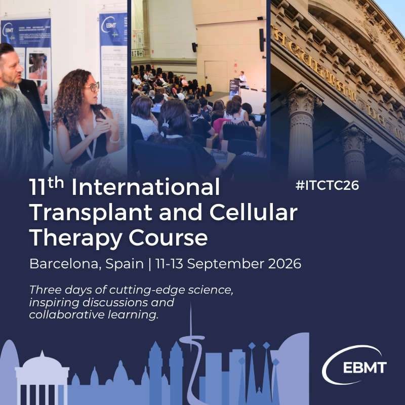TheEBMT's tweet photo. We are about to begin an exciting 3-day deep dive into cellular therapies and transplant science, as today marks the first day of the 11th International Transplant and Cellular Therapy Course. ✍️🎓

Get ready for inspiring scientific exchange, interactive learning and collaboration, and share your favourite moments on social media! 🤳 #ITCTC26

Who is joining us today? 👋⚕️